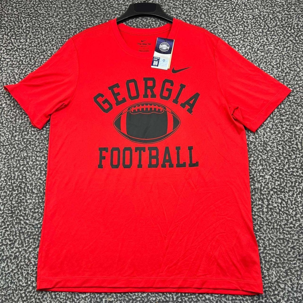 Nike Georgia Bulldogs NCAA Dri-Fit Shirt Men Large Red Short Sleeve New L